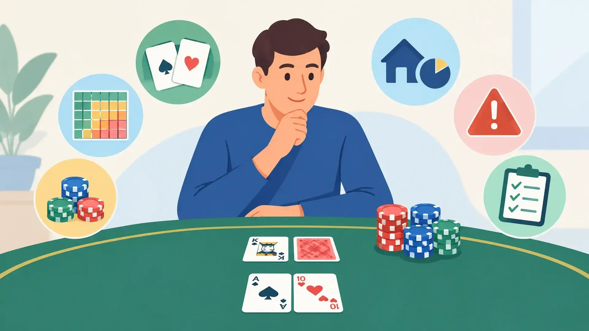 Blackjack-Strategie: Basisstrategie, Einsatzmanagement und häufige Fehler vermeiden